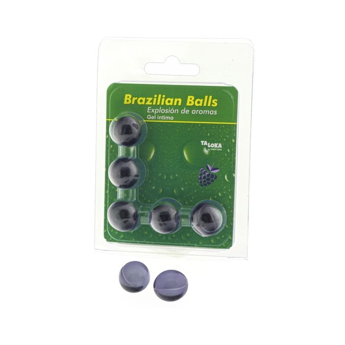 5 Bolas Brasileiras Explosão de Aromas Gel Íntimo - Frutas do Bosque | Massagem erótica e prazer intenso