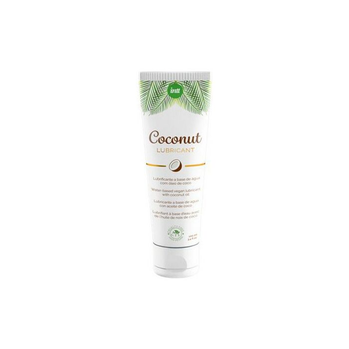 Lubrificante vegano de coco 100 ml - Lubrificante íntimo natural com sabor a coco e óleo de babaçu