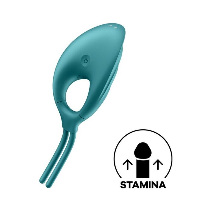 Anel vibratório Satisfyer Swordsman verde camuflagem - Estimulador de clitóris e ereção intensa
