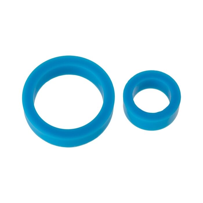Anéis de silicone TitanMen - Pacote duplo azul - Melhora o seu desempenho sexual