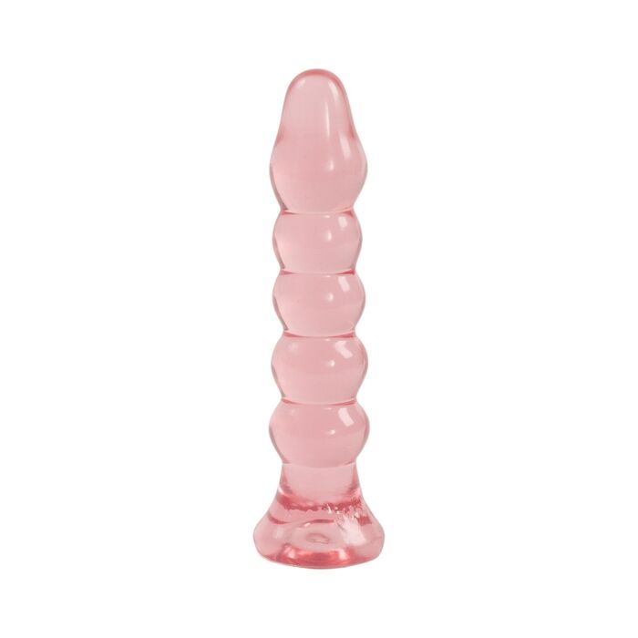 Plug anal Crystal Jellies - Rosa - Livre de ftalatos - 12 cm de comprimento!