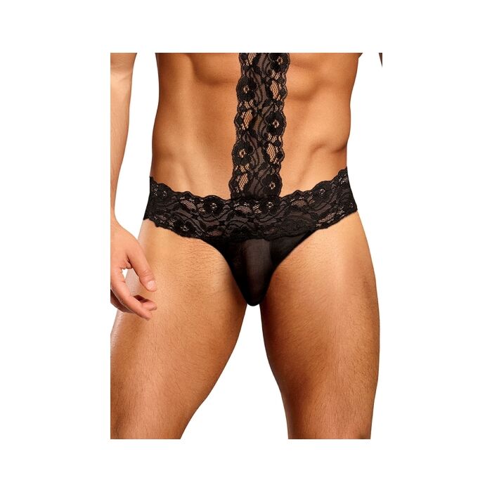 Tanga de renda floral Choker | Tanga de renda Escândalo + Frete Grátis