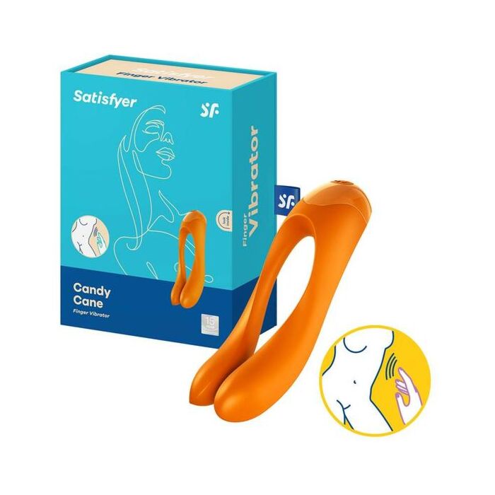 Vibrador Satisfyer Candy Cane - Laranja | Motor potente e tamanho compacto