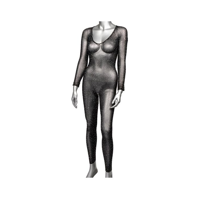 Body completo com abertura e brilhos | CROTCHLESS BODYSTOCKING