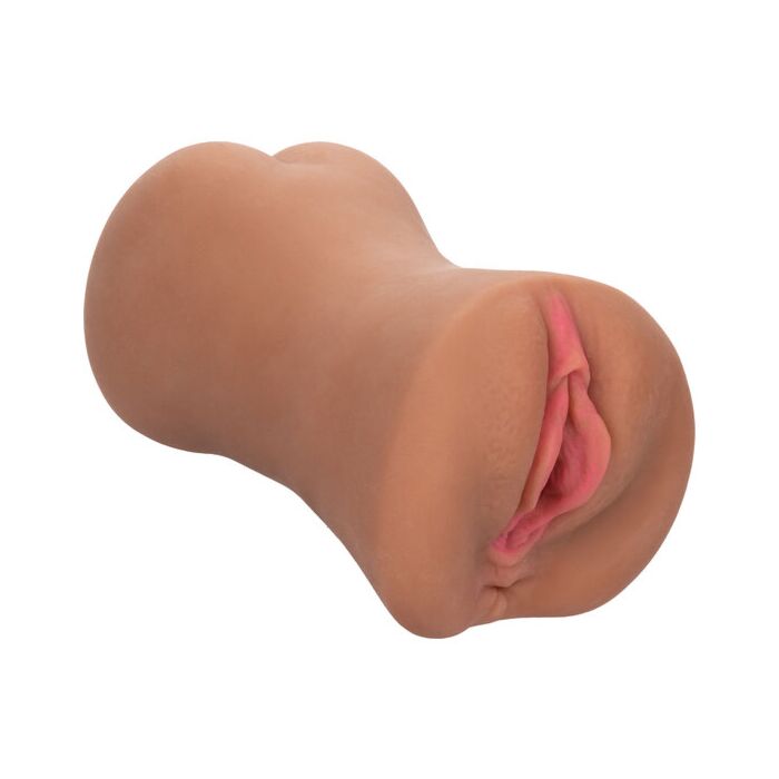 Acaricie-o Massageador Dual - Marrom | Estimulador de Pussy & Ass de Entrada Dupla - 2 libras de Prazer