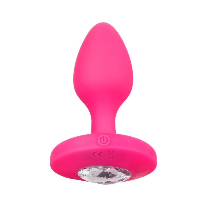 Título SEO: Plug vibrador médio rosa | Sonda anal recarregável de silicone