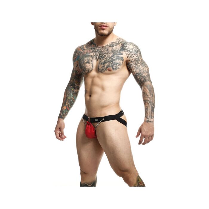 DNGEON Chain Jockstrap Vermelho - Jockstrap com detalhes de corrente