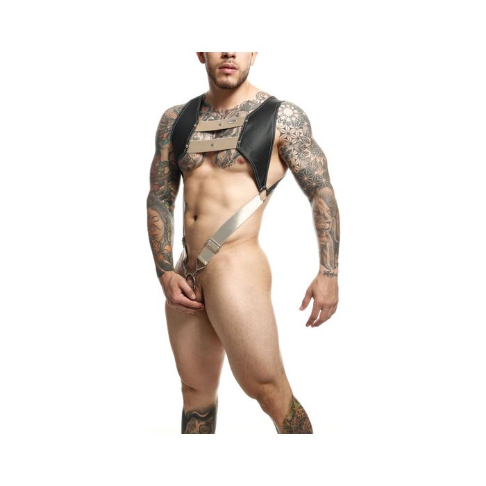 Arnês de Anel Superior Dourado DNGEON - BDSM Cockring Harness