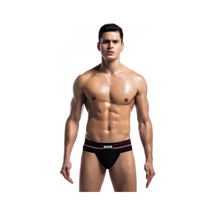 Fetiche clássico jockstrap largo - preto - Sex Shop