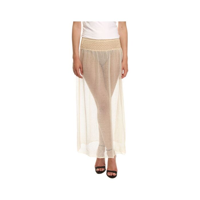 Sarong Elba Creme - Estilo Sem alças, Comprido - Renda