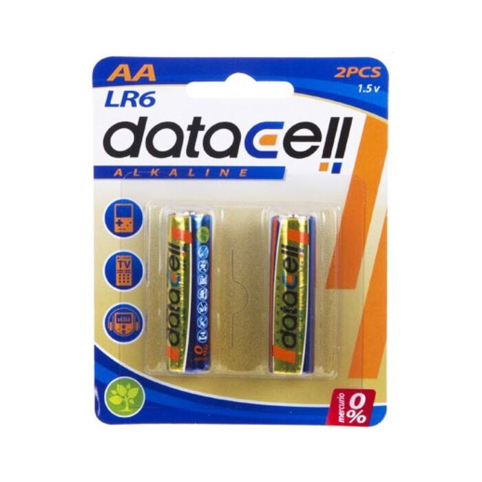 Blister 2 pilhas alcalinas LR6/AA - Datacell