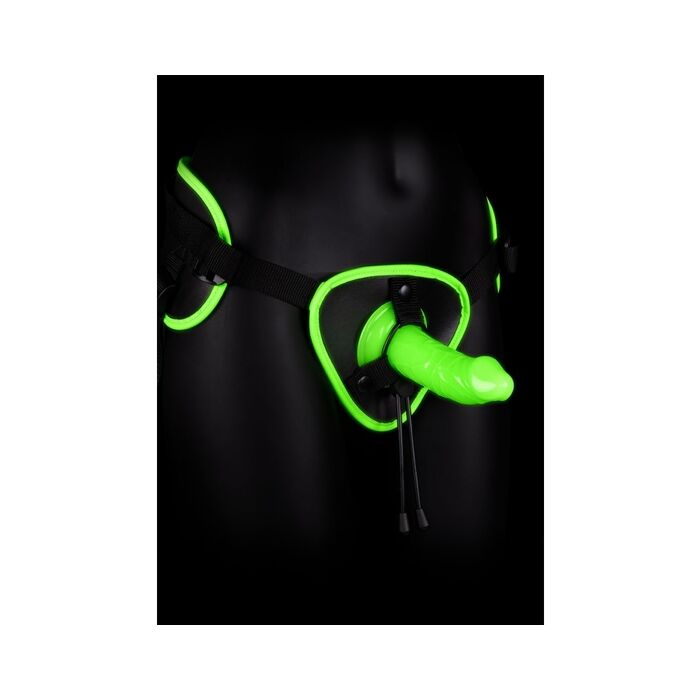 Ai! Arnês com Strap-On e Brilho no Escuro - Glow in the Dark
