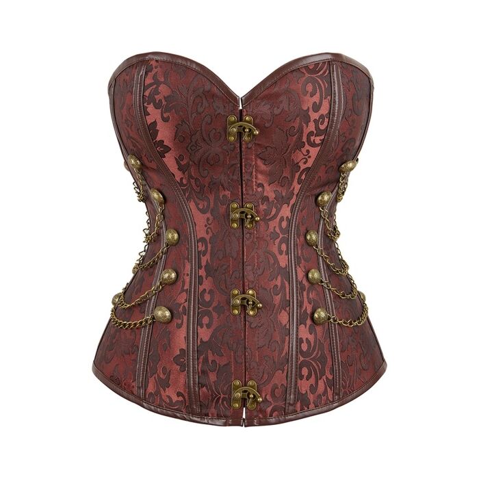 Corset Faiza castanho - Tamanho 2XL