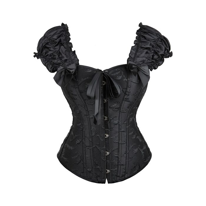Corset anjos preto - Tamanho S/M - Estilo com franjas