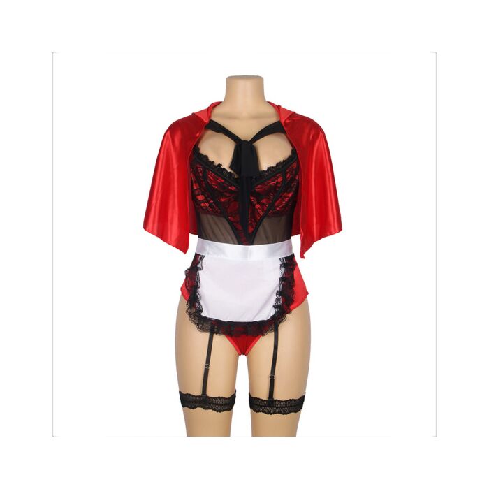 Fantasia de Capuchinho Vermelho Halloween Natal para Adulto