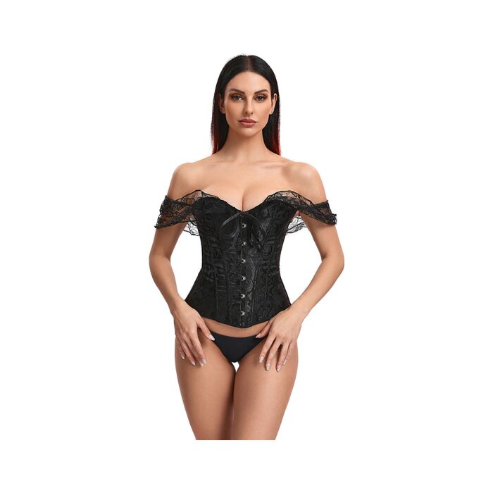 Corset Vênus Preto - Corset de PVC de alta qualidade - Tamanho S