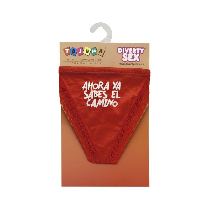 Tanga Vermelha com Frases Divertidas - Presente Original