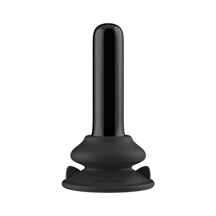 Vibrador Thumby Glass com Ventosa e Controlo Remoto - Recarregável - Preto