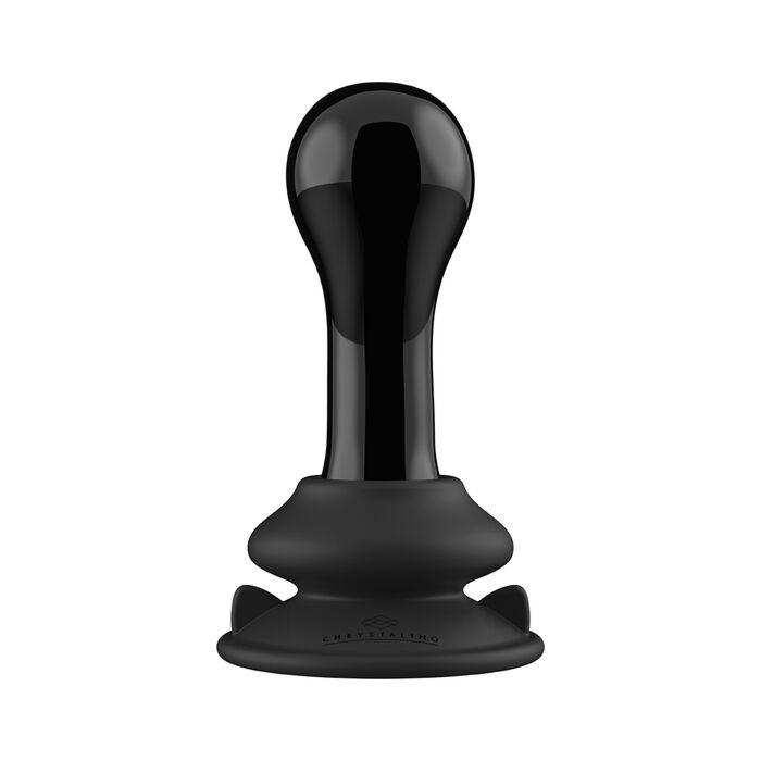 Vibrador Globy Glass com Ventosa e Controlo Remoto - Recarregável - 10 Velocidades - Preto