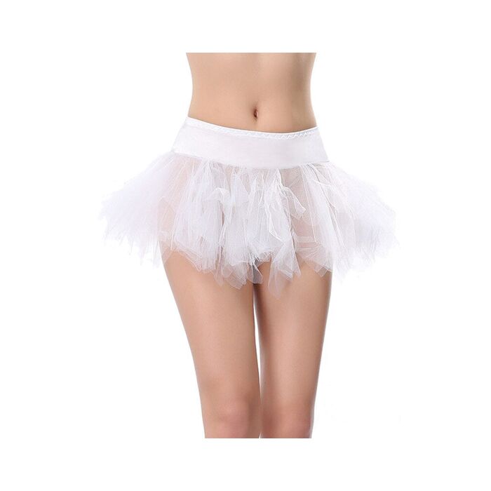 Falta de Tutu Branco de Tule para Combinar com Corsets