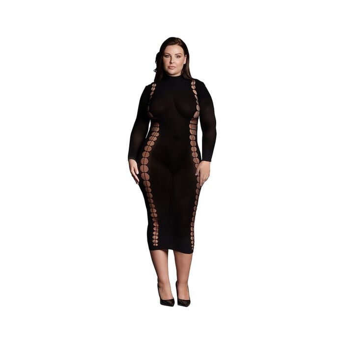 O desejo - sombra-carme xi - vestido com gola alta - tamanho grande.