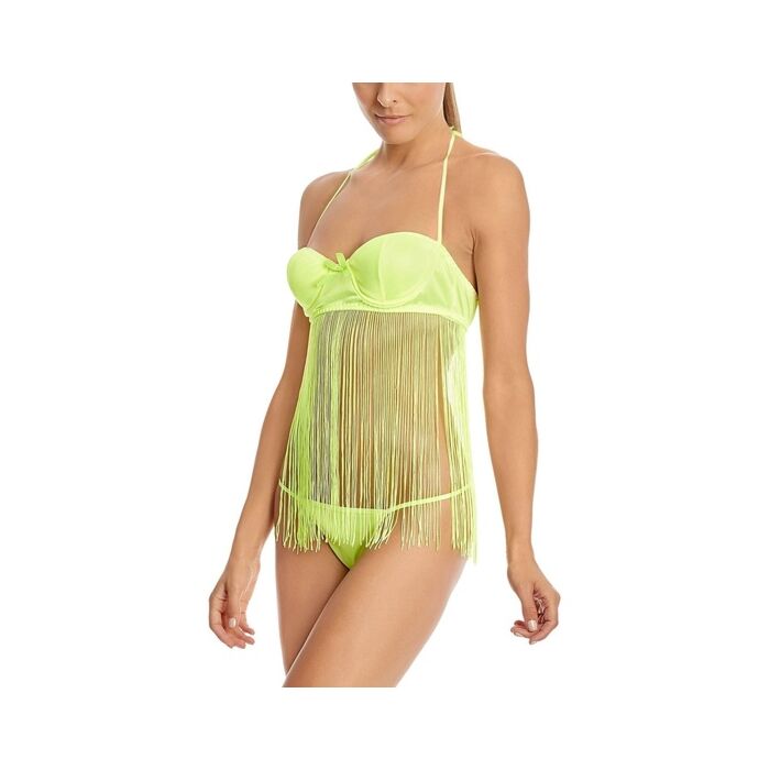 Conjunto Sexy Amarelo com Aros - XS/S/M