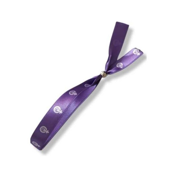 Pulseira Feminista de Tecido com Bolinha de Prata - Ajustável e Chamativa