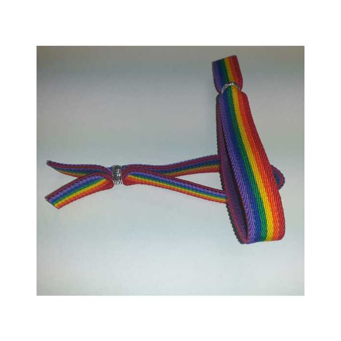 Pulseira de luxo para rapaz em borracha com a bandeira LGBTQ+ orgulho