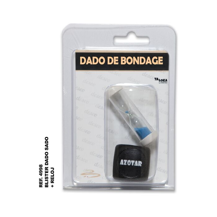 Blister dado sado 30x30 mm + relógio de areia 2 minutos