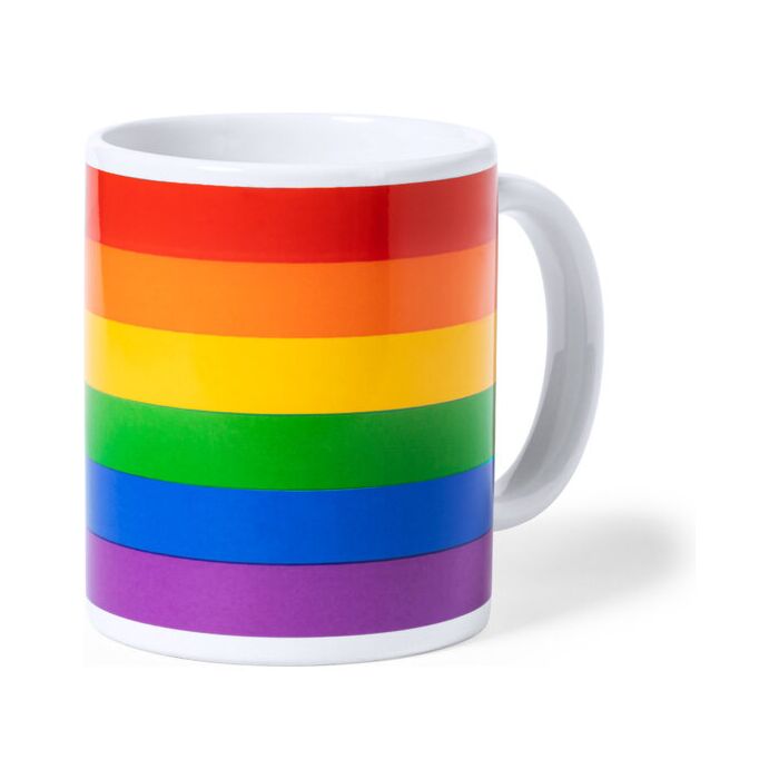Caneca Arco-Íris LGBT de Cerâmica - 370 ml