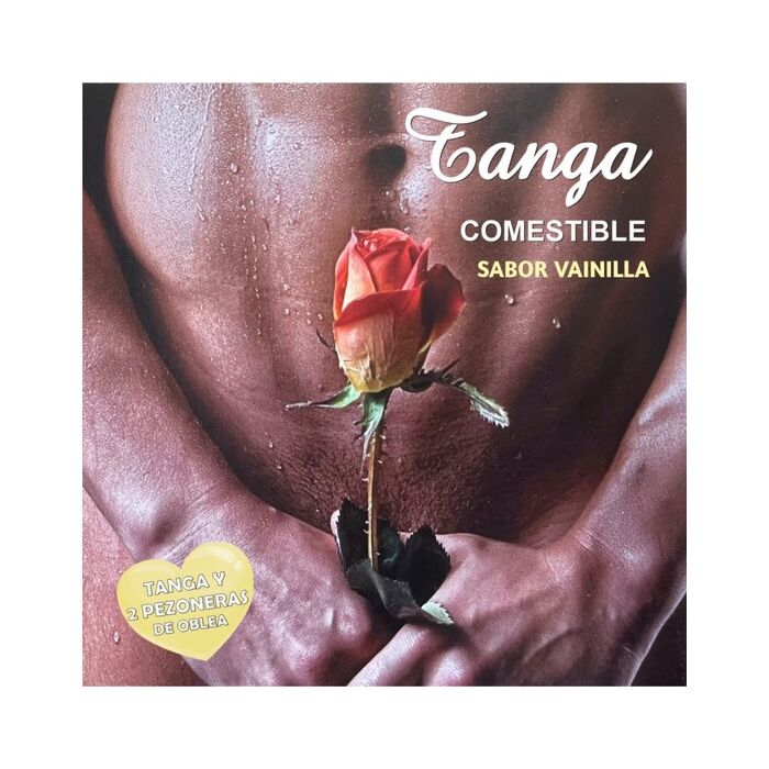 Tanga de wafer e 2 protetores de mamilos sabor baunilha - Fetiche doce!