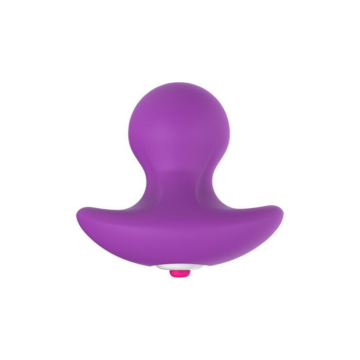 Vibrações do Prazer do Amor Morado - Plug Vibrador de Silicone com 10 Padrões de Vibração