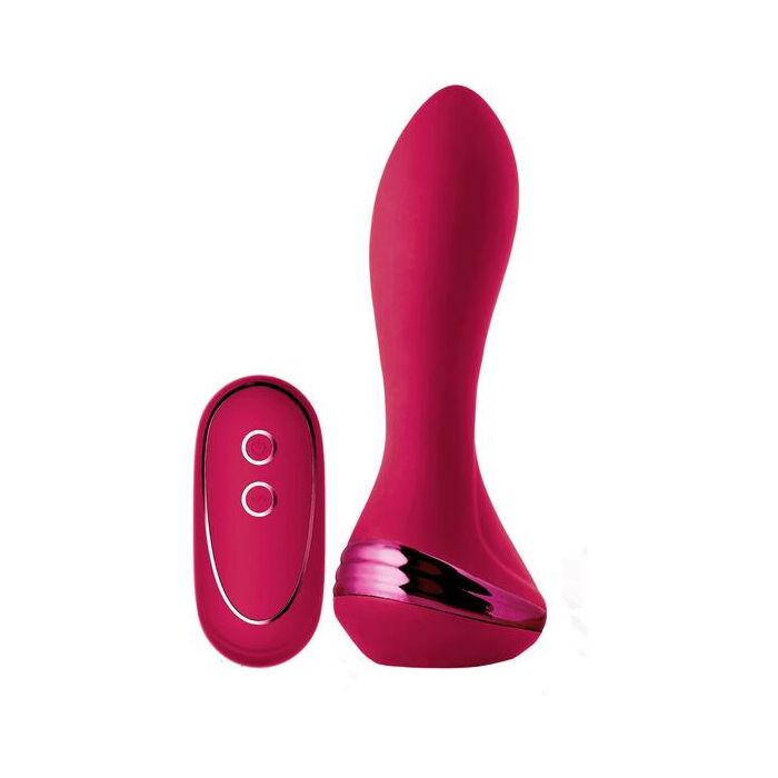 Vibrador Inflável com Controle Remoto Isabella - Plug Anal Inflável Brilhante