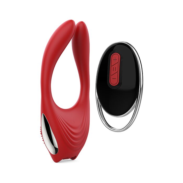 Vibrador para Casais Eros Red Revolution - 12 Modos - Controlo Remoto