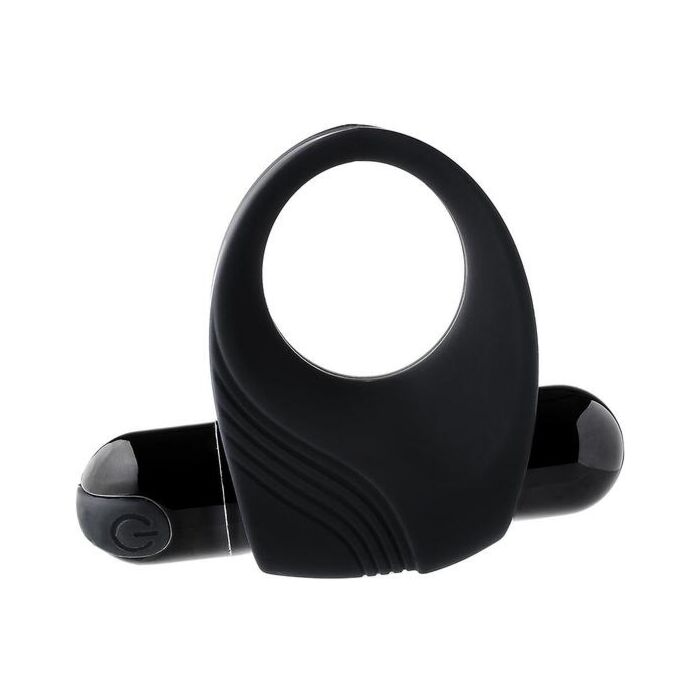 Anel Vibratório Ramrod com Bala - Preto