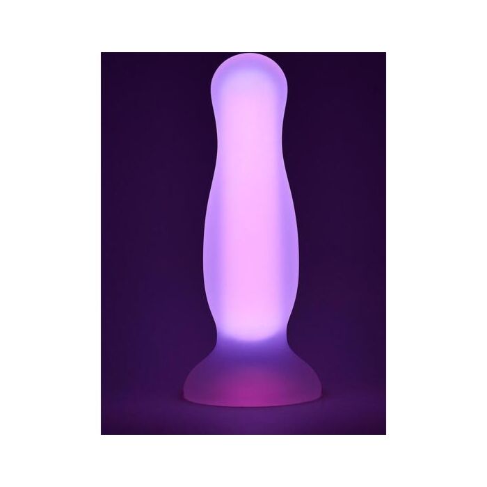 Plug de Silicone Macio Radiante que Brilha no Escuro Grande Rosa