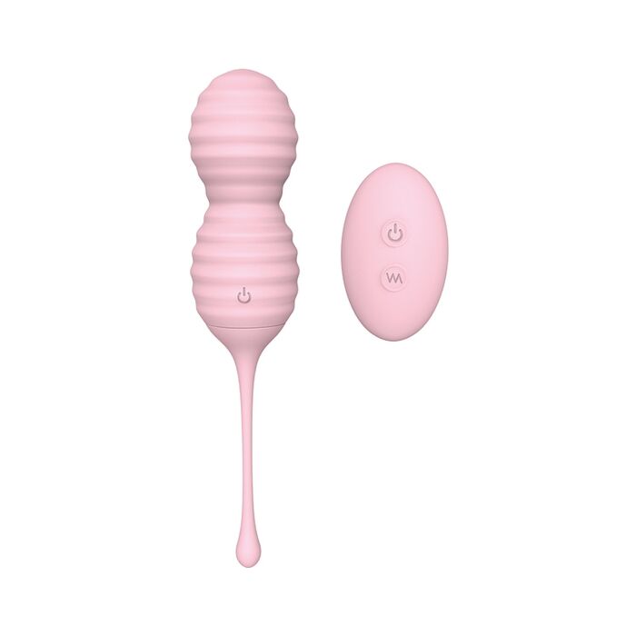 Ovo vibrador com controle remoto - Silicone rosa - 9 padrões de vibração
