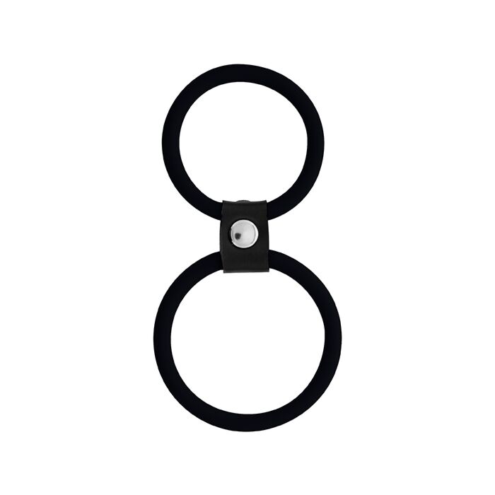 Menzstuff Dual Rings Black - Anéis de Silicone Flexíveis