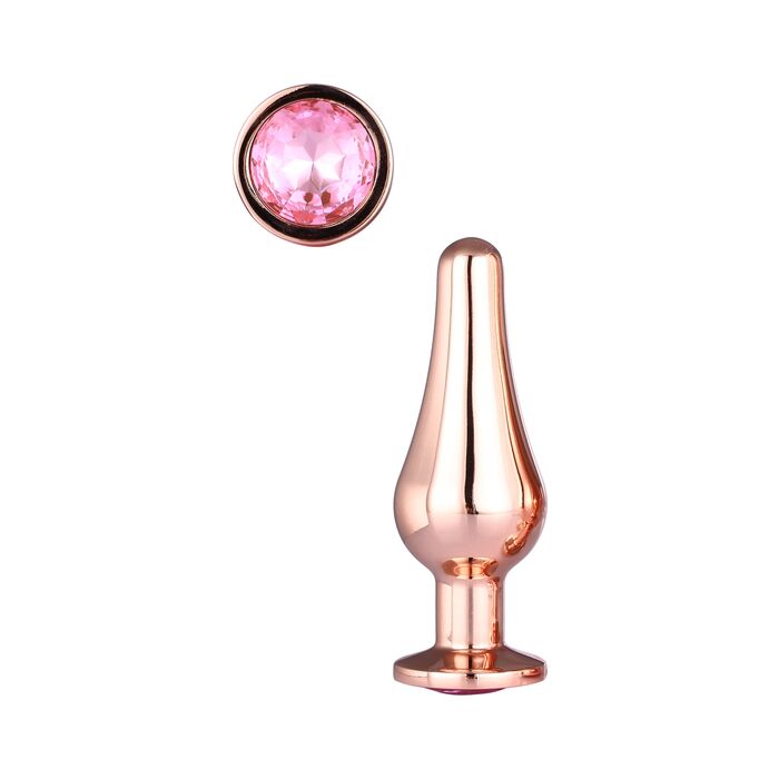 Rose Gold Plug de Prazer Gleaming Love - Brinquedos Sexuais de Metal - Tamanho Pequeno