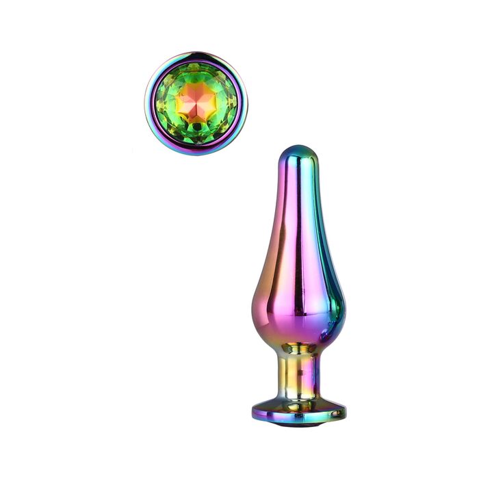 Plug Anal de Alumínio com Joia Gleaming Love Coloured Pleasure Plug S