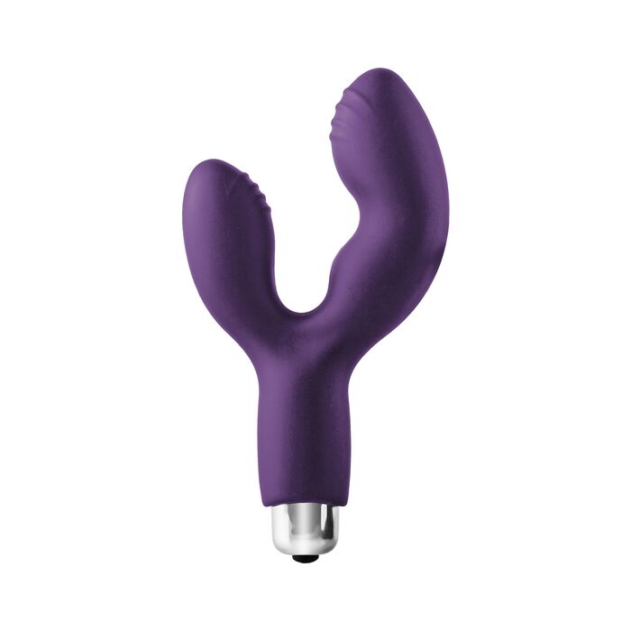 Flirts 10 Funções Duo Vibe Roxo - Vibrador Flexível de Silicone Roxo com Bala Vibratória de 10 Funções