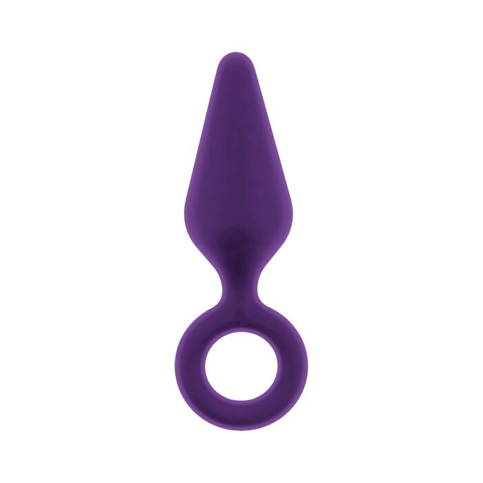 Flirts Plug Pull Médio Roxo - Plug Anal de Silicone Macio - Tamanho Médio
