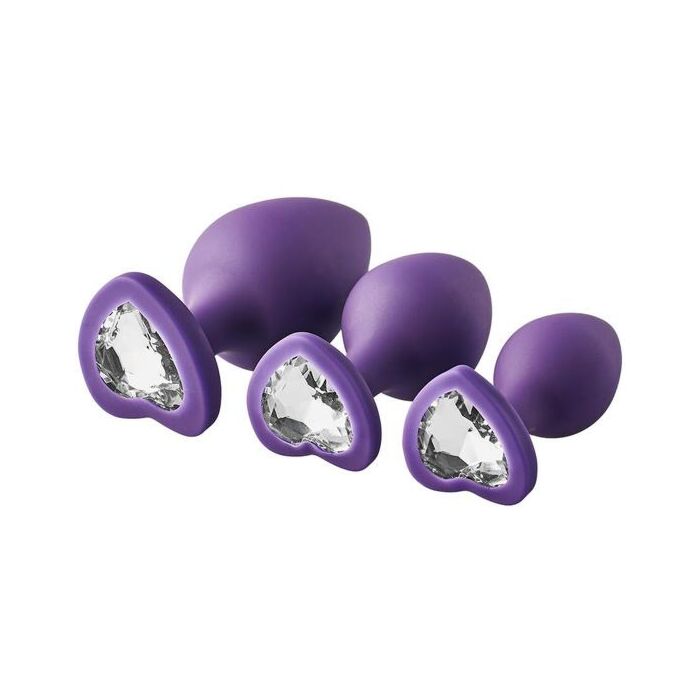 Kit de Treinamento Anal Flirts Gem Stone Roxo
