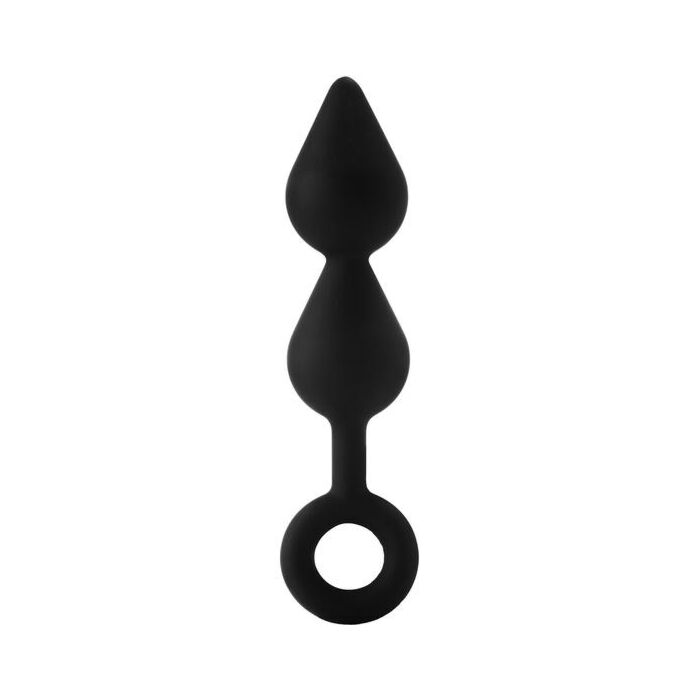Fantástico Plug Anal XL Double Drop - Silicone Preto