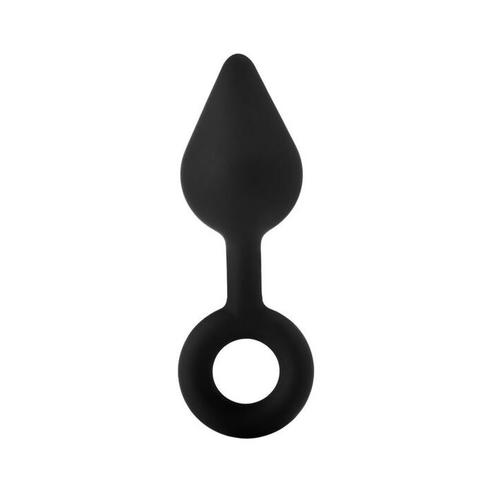 FantASStico Plug Anal XL de Gota Única Preto - Plug Anal de Silicone Preto