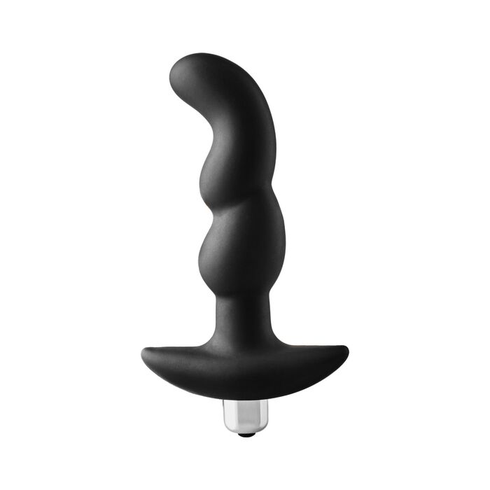 Fantástico Plug Anal Vibratório - Plug Anal Vibratório em Silicone Preto