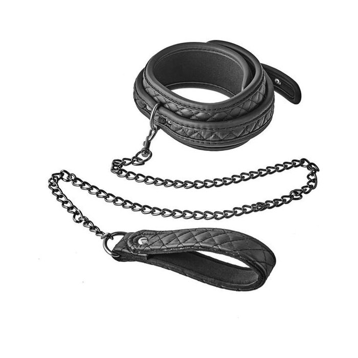 Coleira Blaze leash diamond black - Conjunto de coleira e trela veganos