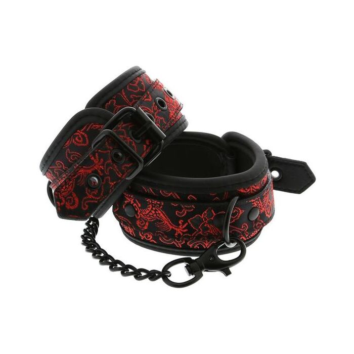 Blaze Deluxe Tornozeleiras - Algemas de tornozelo vermelhas com decoração bordada