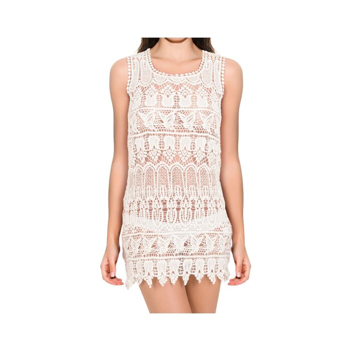 Saia de Pareo Branca 65% Algodão 35% Poliéster