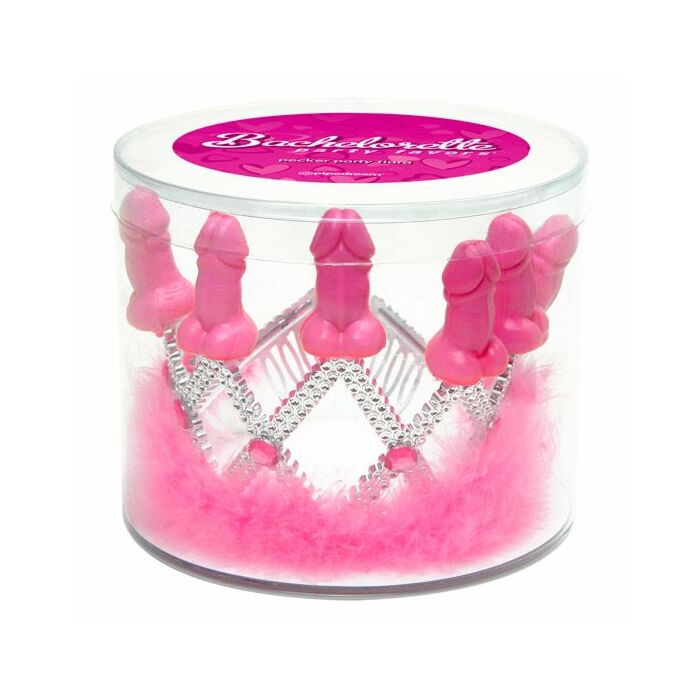 Bachelorette cabeça coroa com pênis